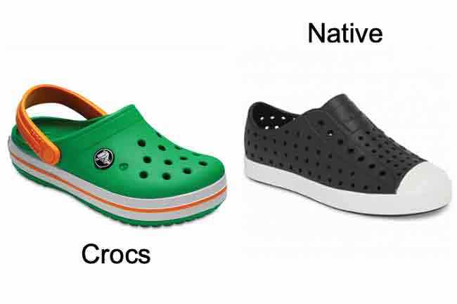 native shoes vs crocs